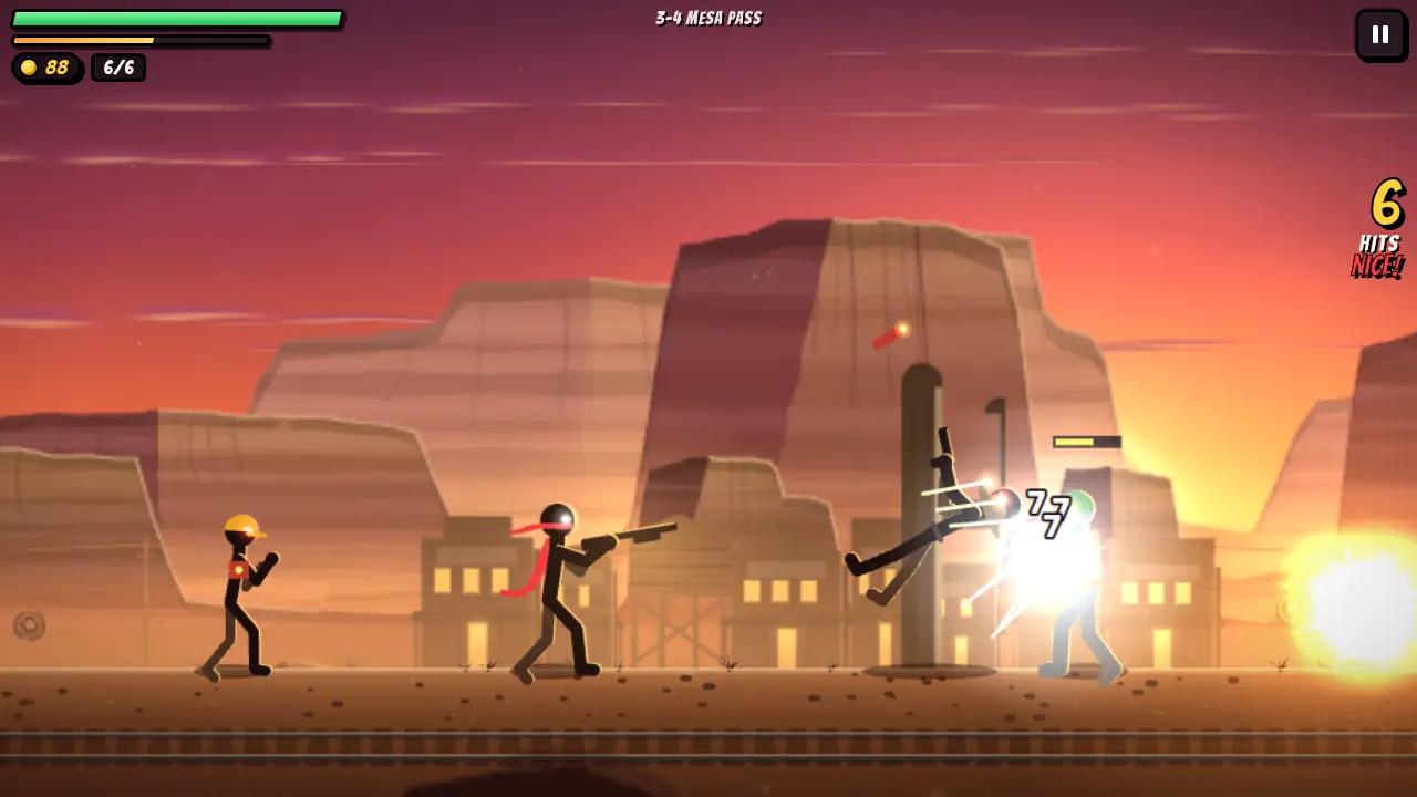 Shotgun blast sends a gunner flying in the Dust Canyon ghost town as a bomber throws dynamite