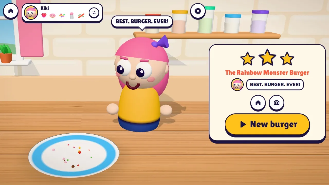Three stars for The Rainbow Monster Burger